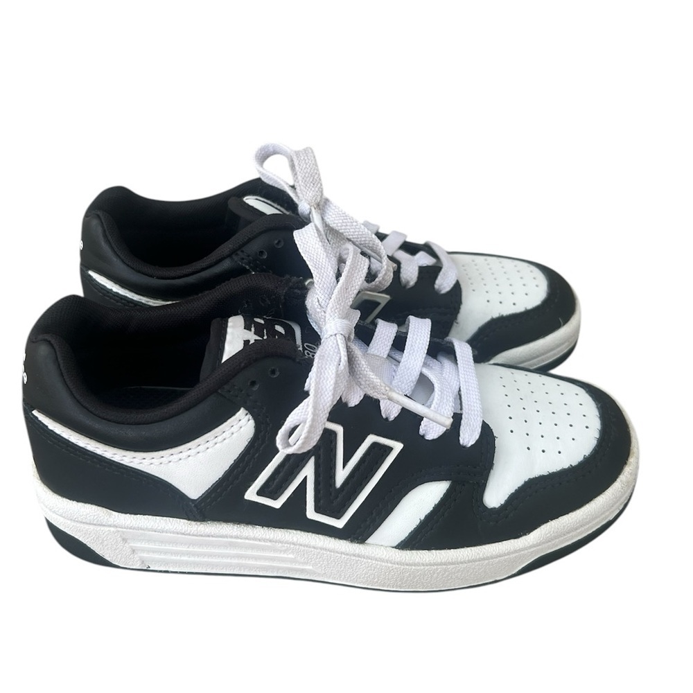 New Balance 480 black and white lace up tennis shoes Sneakers boys size 12 - Picture 2 of 12